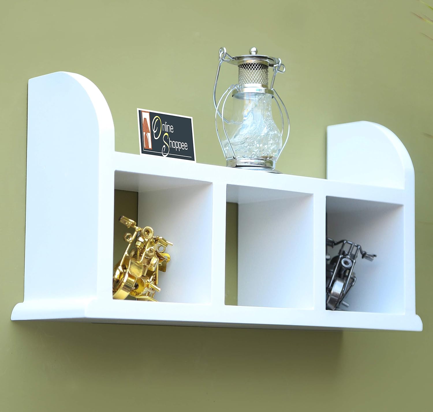 Beautiful MDF Wall Shelves/Rack (White) Home