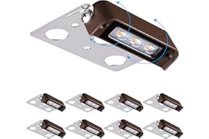 LEONLITE 8-Pack Premium Series 4 Inch 2W LED Retaining Wall Lights Swivel, Hardscape Lighting Low Voltage, LED Landscape Lights, 12V Hardscape Paver Light, Outdoor Step Light, 2700K Soft White, ETL