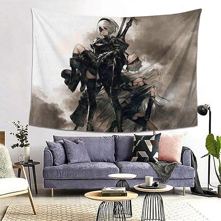 Amazon Co Jp Nier Automata ニーア オートマタ 4 タペストリー おしゃれ 多機能壁掛け ベッドルーム リビングルーム お店 個性ギフト お祝い 装飾用品 背景布 部屋 寝室 ウォール タペストリー 窓カーテン 結婚祝い 新居祝い 0 150cm Generic