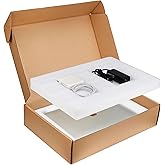 Iacoka Laptop Shipping Box, Secure Mailer Box with Foam Protection, Fits Most Ultrabook or Screen Sizes