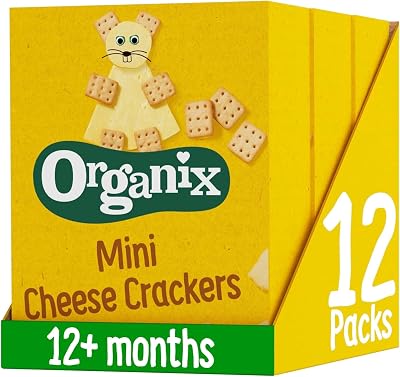 Organix Mini Organic Cheese Crackers 12+ Months 4 x 20g Boxes Pack
