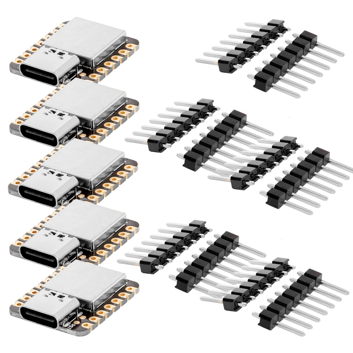 AZDelivery 5 X Practical Mini Development Board with Various Interfaces and Multifunctional High Performance Microcontroller compatible with USB-C Connector