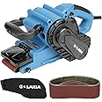 G LAXIA Belt Sander, 8 Amp Corded Sander with Dust bag, 3” x21” Sanding Belt, 6 Adjustable Speed 120-380 m/min and 3 Position Handle for Polishing and Sanding