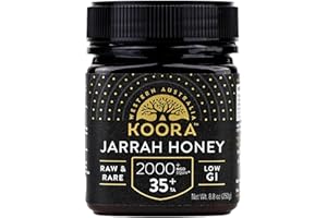 KOORA Jarrah Honey TA 35+ (MGO 2000+ Manuka Honey Rating Equiv.) Low GI, Medical Grade for Daily Health & Immune Support, Raw from the Ancient Forests of Western Australia 8.8 oz