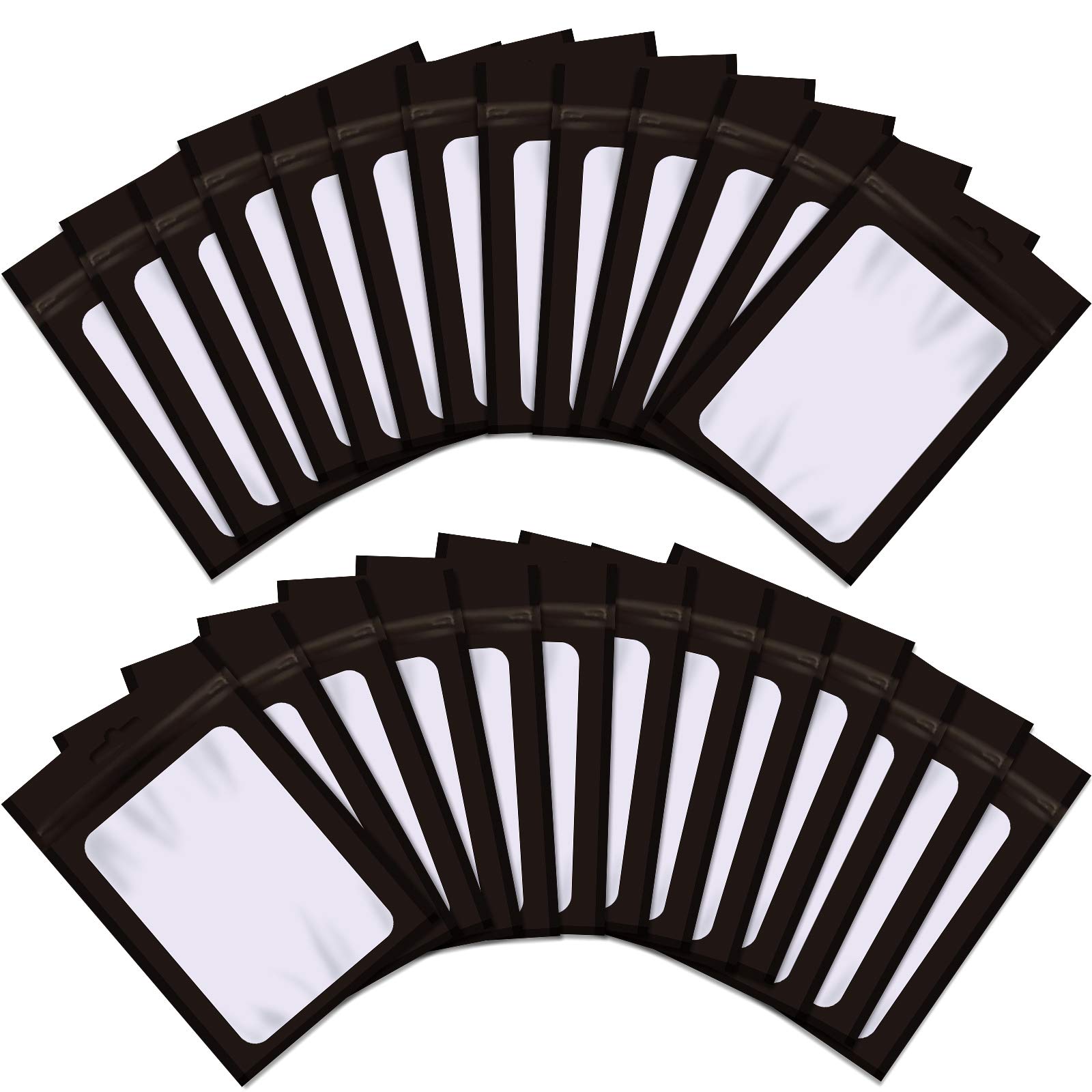 BQTQ 150 Foil Ziplock Bags Resealable Smell Proof Flat Metallic Bags for Party Favours Food Storage, Black, 7.5x12cm