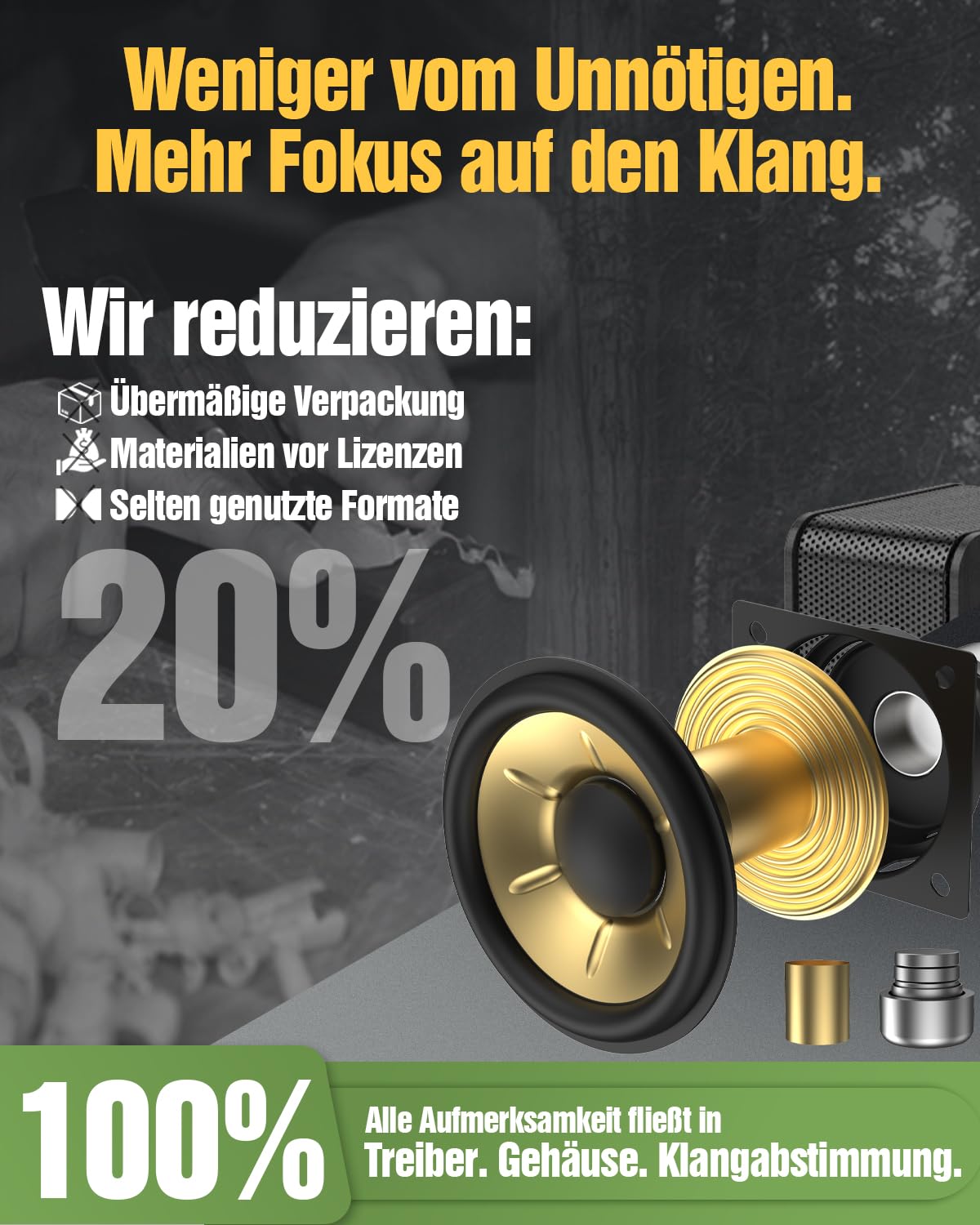 Hiwill-Audio Hölzern 5.1.2CH Soundbar für TV Geräte & kleine Räume, 400W Spitzenleistung, Klarere Stimmen, Virtueller Surround-Sound, 5,25'' Kabel-Subwoofer, ARC/Opt/BT 5.3/AUX, Einfaches Setup, 2026 5