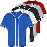 Mens Baseball Jersey Blank Plain Button Down Shirts Short Sleeve Hip Hop Hipster Active Team Sports Uniforms S-XXXL