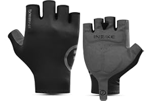 INBIKE Cycling Gloves for Men, Breathable Bike Gloves for Men Cycling, Lightweight Half Finger Road Riding Gloves with Anti-S