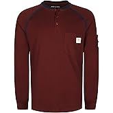 BOCOMAL FR Shirts 5.5oz Light Weight Henley and Short Sleeve Flame Resistant/Fire Retardant Clothing Shirt