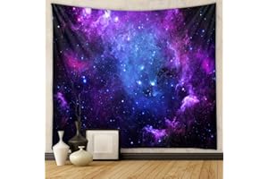 Heyeek Starry Sky Tapestry, Galaxy Tapestry for Bedroom, Night Sky Wall Tapestry for Living Room Dorm, Mysterious Nebula Star