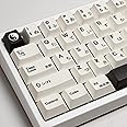 Gliging White Japanese Keycaps 133 Keys Cherry Profile Keycap Set PBT DYE-Sub Suitable for 60/64/65/68/87/98104 Mechanical Ke