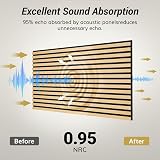 TONOR 4-Pack Acoustic Wood Veneer Wall Panels 47.2 x 23.6 x 0.74 inches view 4