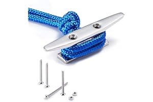 ZOMCHAIN Boat Cleat Open Base Boat Cleat 4/5/6/8 inch, Dock Cleat All 316 Stainless Steel Boat Mooring Accessories, Include Installation Accessories Screws