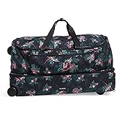 Vera Bradley Women's Recycled Lighten Up ReActive XL Foldable Rolling Duffle Luggage