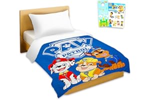 NICKELODEON Paw Patrol Bedspread Twin Set for Kids - Bundle with Quilted Bedspread for Twin Bed Plus Stickers, More | Paw Patrol Twin Bedding Set for Boys, Girls
