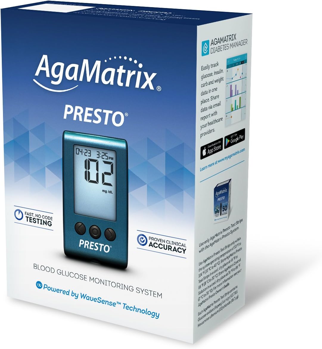 AgaMatrix Presto Blood Glucose Meter