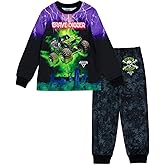 Monster Jam Trucks Pullover Pajama Shirt & Pajama Pants Sleep Set Toddler to Little Kid Grave Digger El Toro Loco Megalodon