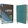 NIV, Foundation Study Bible, Leathersoft, Teal, Red Letter