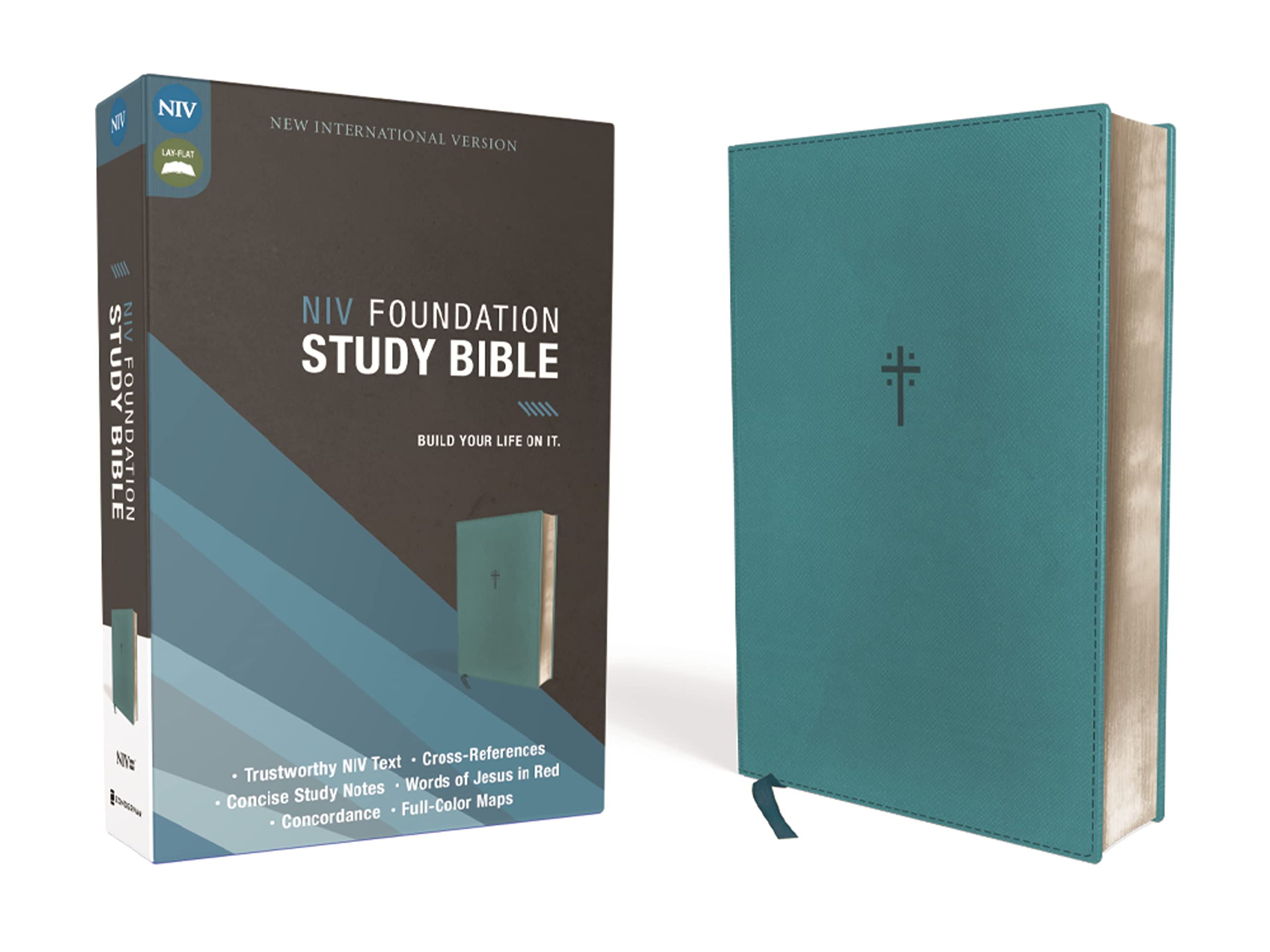 NIV, Foundation Study Bible, Leathersoft, Teal, Red Letter NIV, Foundation Study Bible, Leathersoft, Teal, Red Letter Imitation Leather