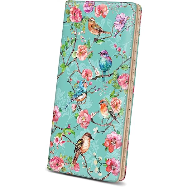 Jeiento Leather Wallet For Women - Large Travel Clutch With Money Clip & Card Slots (Art Rose Design) - View #2