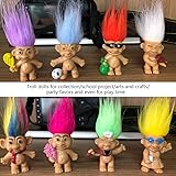 8PCS Troll Dolls, 80s' PVC Vintage Trolls Lucky Doll Action Figures 3" (Include 