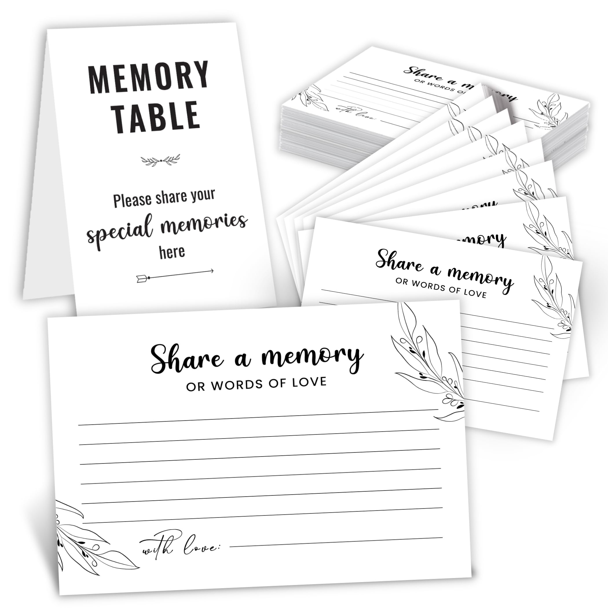 In Memory Note Paper WOODAMORE Share A Memory Card For Celebration Of Life Ideas - 50 Pcs ...
