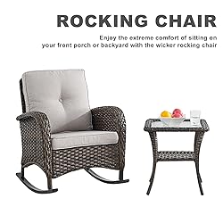 HUMMUH 7-Piece Outdoor Patio Furniture PE Wicker