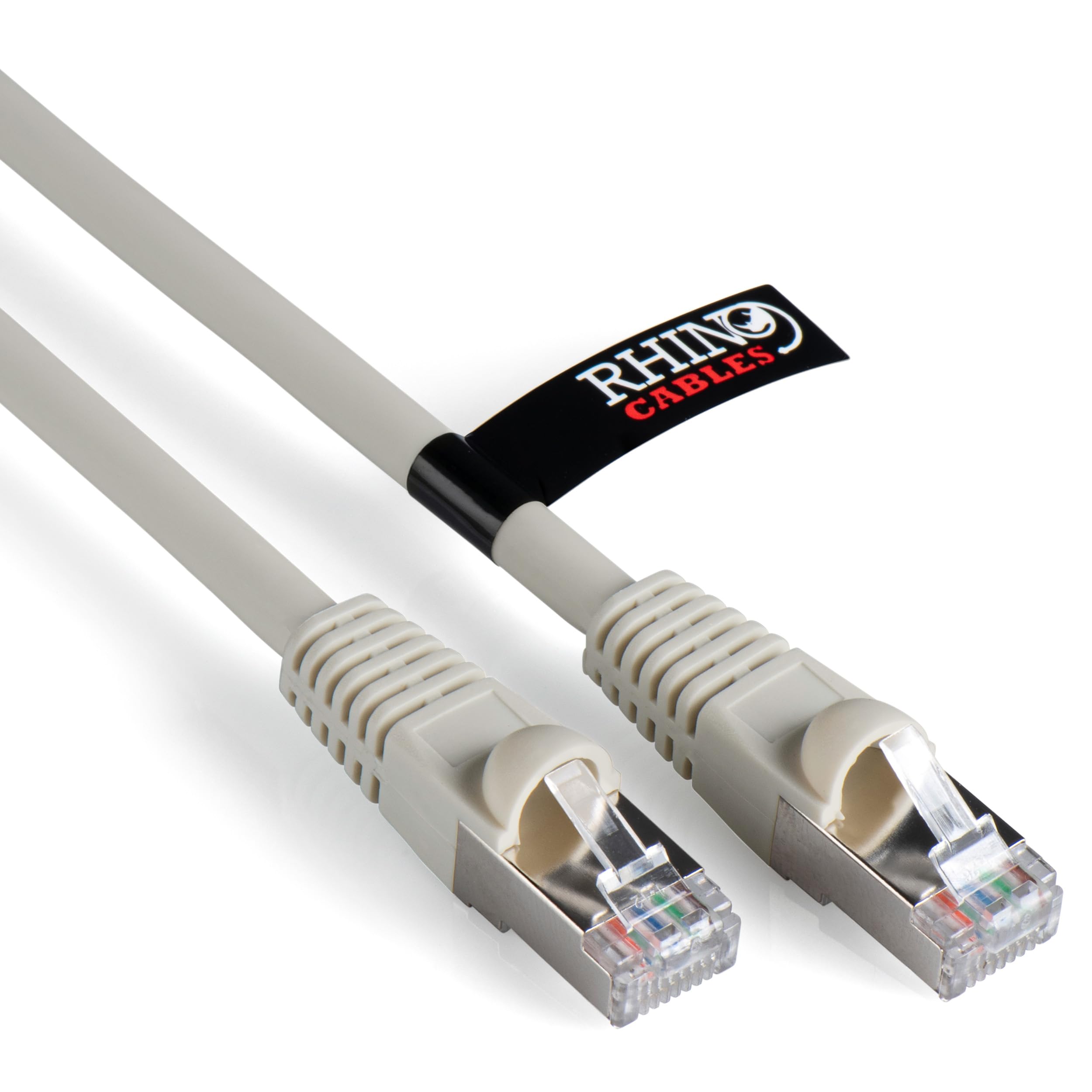 rhinocables CAT 6a Ethernet Cable | 10Gbps S/FT High-Speed & Large Bandwidth Data Transfer | Reliable LAN Network RJ45 Cable | Wi-Fi Broadband Cable for Seamless Gaming & Streaming (10m, White)