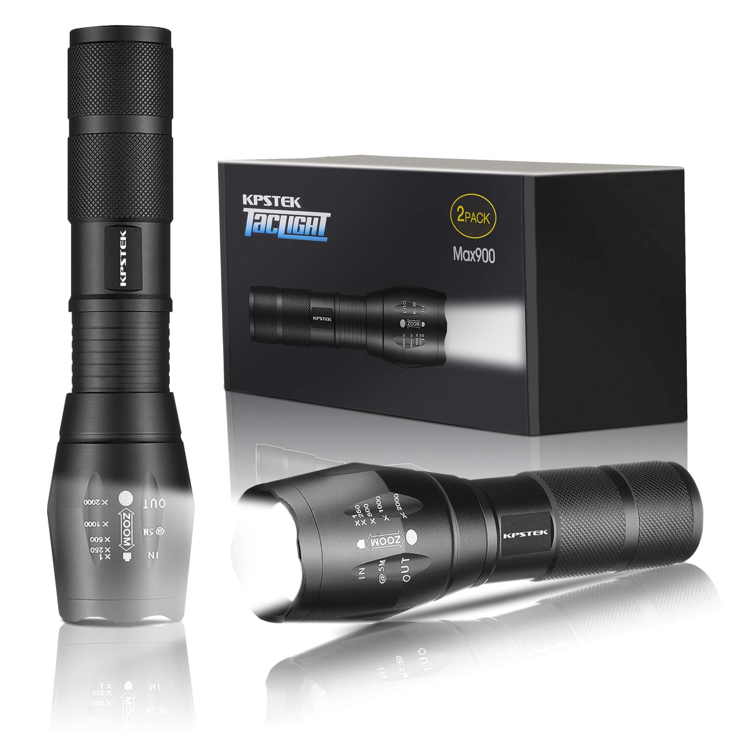 KPSTEK LED Tactical Flashlight for Hurricane, 2