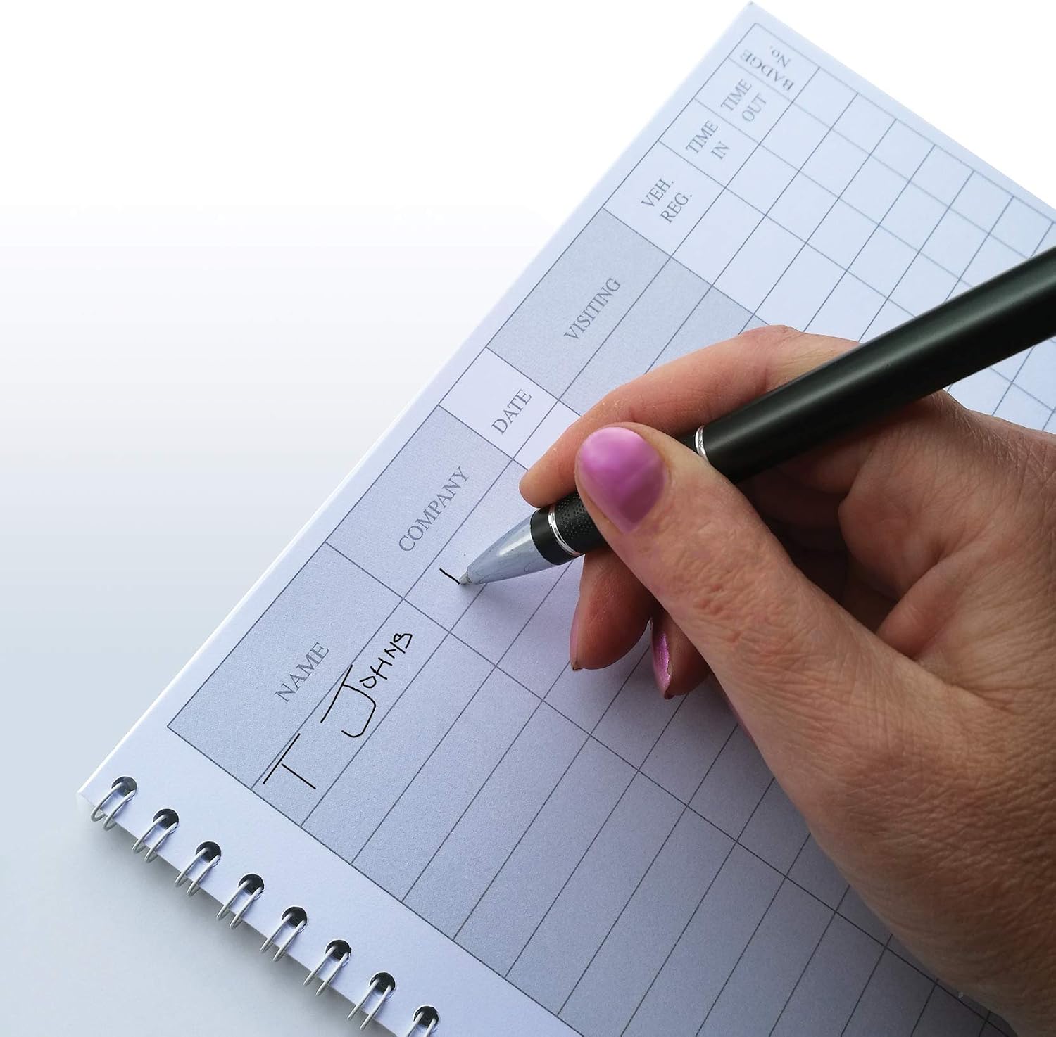 IDENTIBADGE Visitor Line Entry Book Refill Sign In and Out System Log ...