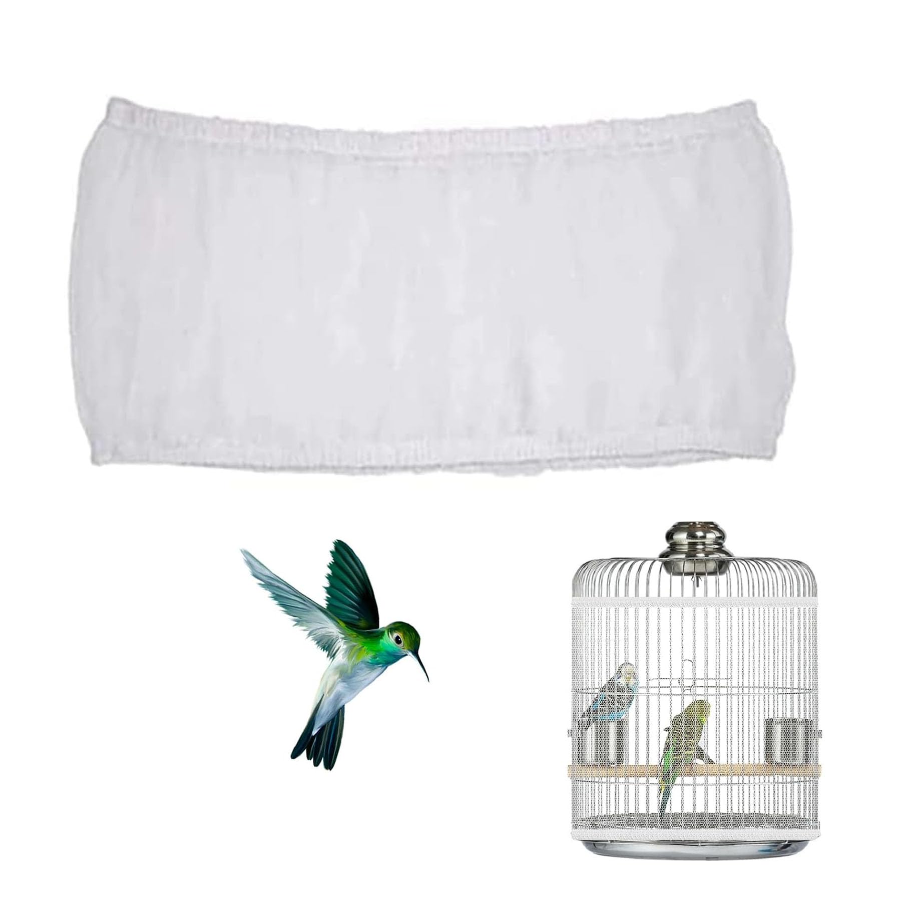 CONGGUAN Adjustable Bird Cage Cover - Nylon Mesh for Round & Square Cages, 140-180 cm