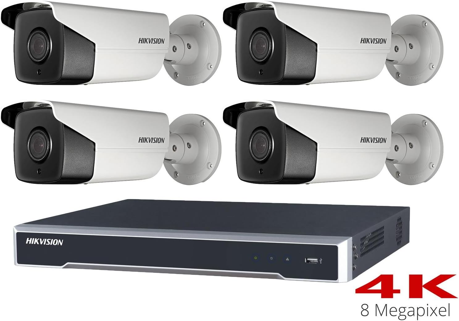 Hikvision 4K CCTV System with 4 50m Bullet Cameras, 4TB Amazon.co.uk