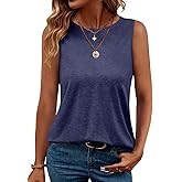 TICTICMIMI Women's Casual Sleeveless Shirts Basic Summer Tank Tops