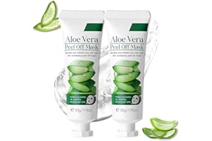 2 Pack Aloe Vera Peel Off Mask - Pore Cleansing, Soothing and Hydrating Facial Mask, Oil Control, Soothes Dry Skin, Facial Ca