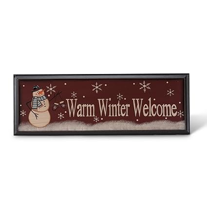 Buy Abbott Collection Warm Winter Welcome Sign Red Online At