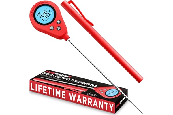 Alpha Grillers Instant Food Thermometer for Meat and Cooking Sourdough Bread Baking Supplies Grilling Gifts for Men Women Gif