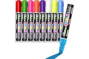 Celepen Window Chalk Markers for Cars Glass Washable, 8 Colors Jumbo Liquid Chalk Marker Pens with 10mm 3 in 1 Nib Wide Tip, Chalkboard Markers Car Window Paint Pen for Auto, Mirror, Poster