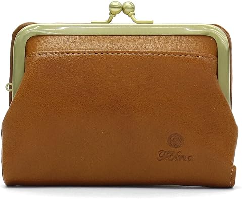 Amazon フォルナ Folna がま口財布 二つ折り財布 キャメル 24 Folna フォルナ 小銭入れ