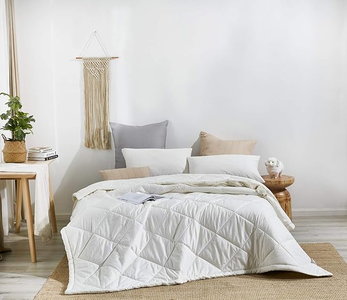 Qbedding 100 Natural Australian Wool Hypoallergenic Cotton