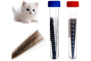 NICENEEDED 600 PCS Simulated Cat Whiskers, 3 Inch Black and Brown Stuffed Animal Whiskers for Face Costume, Faux Fur Needle F