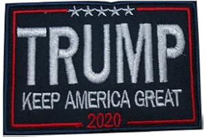 TRENDYLUZ USA TrendyLuz Trump Keep America Great 2020 MAGA Make America Great Again Embroidered Hook & Loop Patch