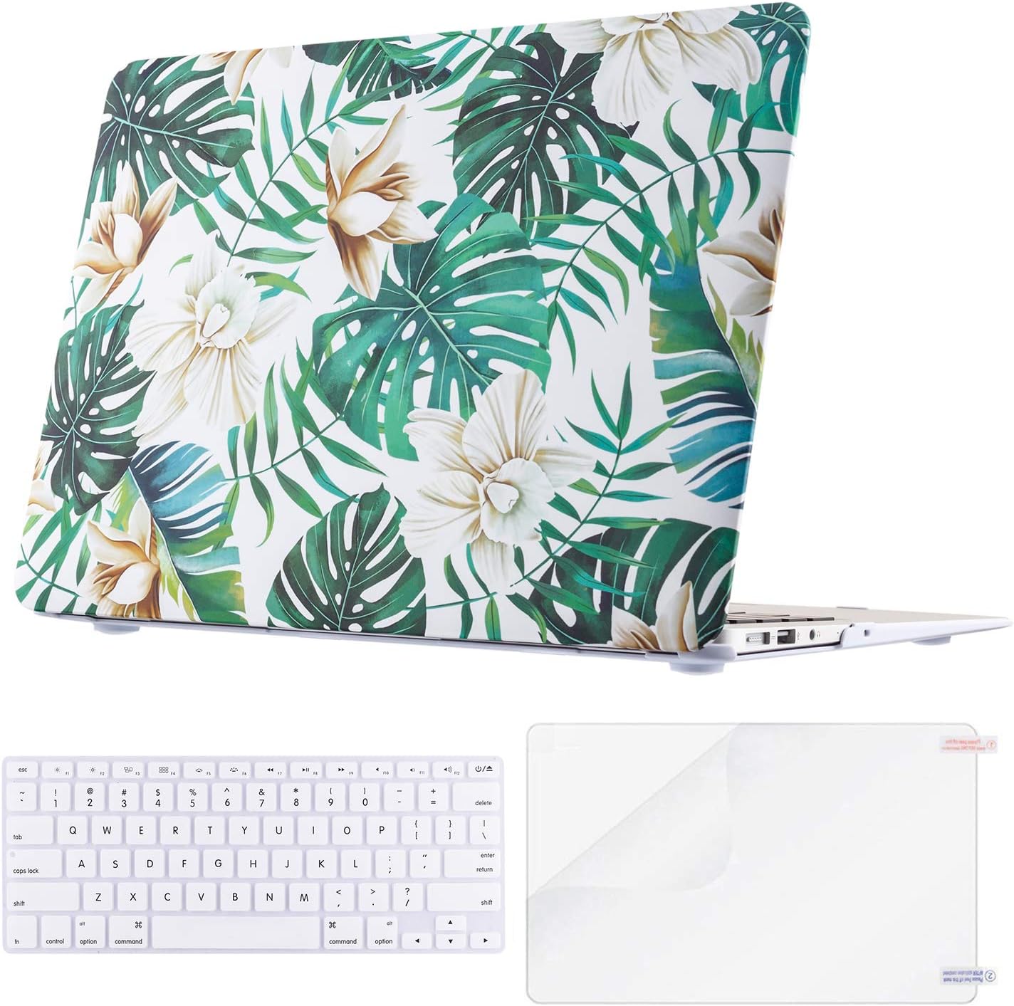 TeenGrow MacBook Air 13 Inch Case, Plastic Hard Protective Smooth MacBook Shell Case with Keyboard Cover for MacBook Air 13" (Model:A1369 and A1466), Magnolia