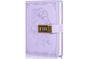 Diary with Lock, Vintage Lock Journal for Women and Girls, Hardcover Leather Journal for Gift, Refillable Lined Journal Noteb