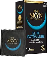 SKYN Elite Extra Lube Condoms Pack of 10 Ultra-Thin Lubricated Latex-Free view 1