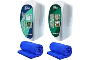 POLIXEL Glass Anti Fog & Water Repellent Kit, Anti Rain Hydrophobic Coating & Antifog Defogging Sponge Defogger for Interior & Exterior Car Windshield, Mirrors, Shower Door - Pack of 2