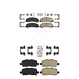 AmeriBRAKES Front Rear Ceramic Disc Brake Pads Kit
