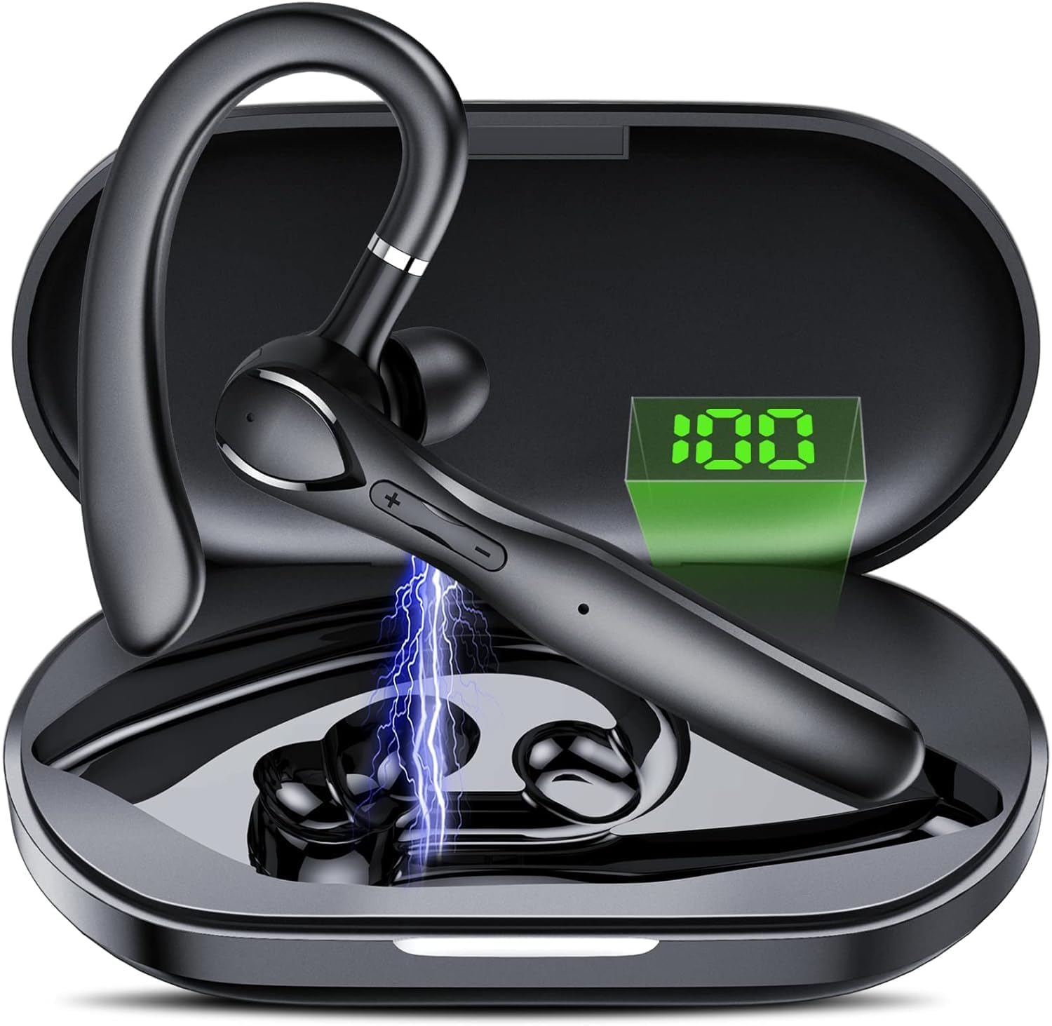 FAMOO Bluetooth Headset V5.3, 100Hrs Talktime Bluetooth Earpiece