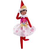 The Elf on the Shelf Disney Princess Pretty in Pink Party Dress | Elegant snowflake and crown princess dress, with tiara, ages 3+, Scout Elf not included