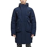 VOPOKER Men's Long Winter Warm Coats Winter Jackets for Men Waterproof Winter Coats for Men Heavyweight Hooded Coat