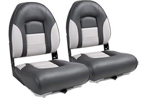 NORTHCAPTAIN Deluxe A Pair of Marine High Back Folding Fishing Boat Seat,Stainless Steel Screws Included